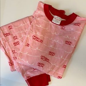 Hanna Andersson Girls Pink Pajama Set, size 14